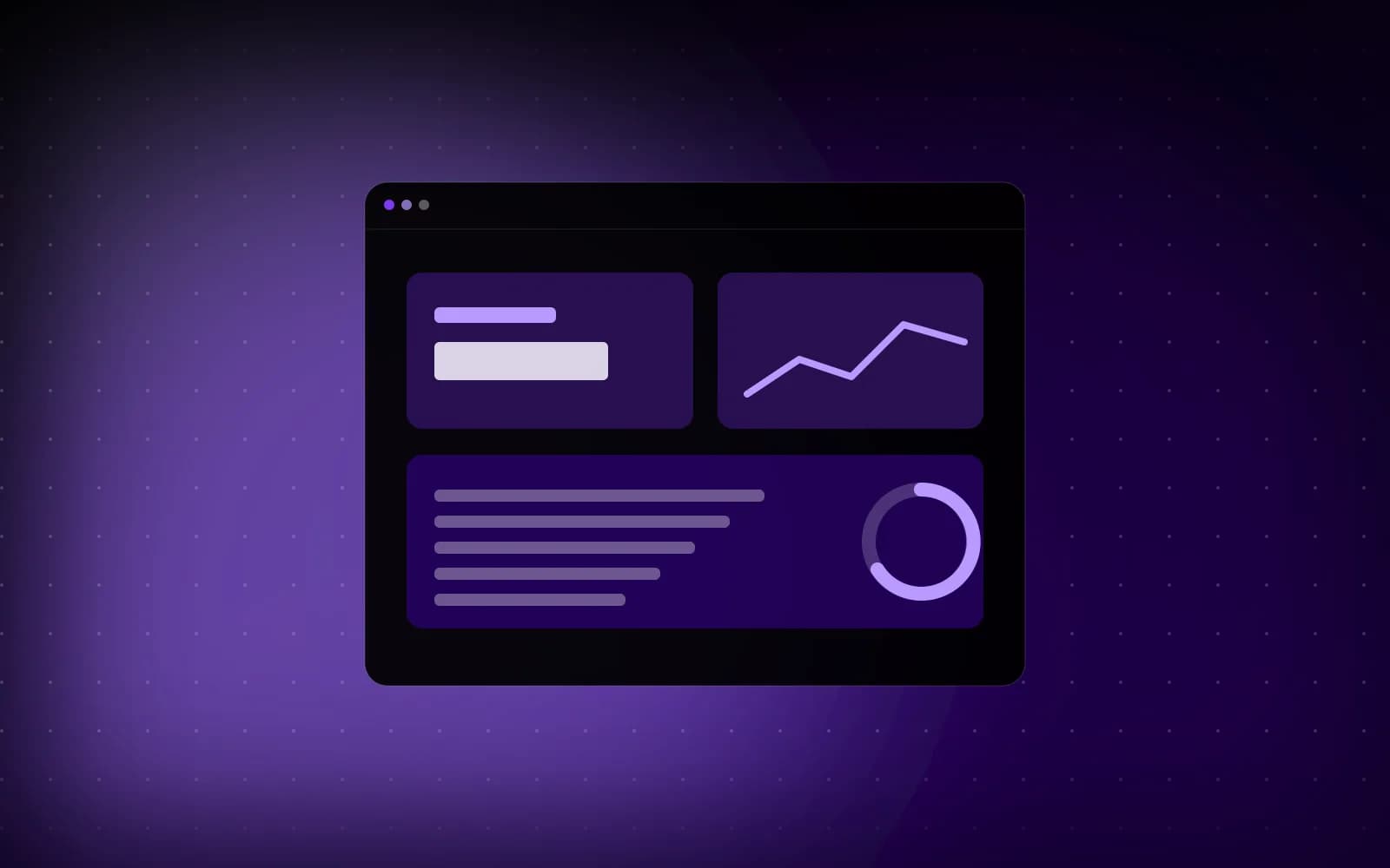Ilustração de um painel de monitoramento com gráficos e indicadores